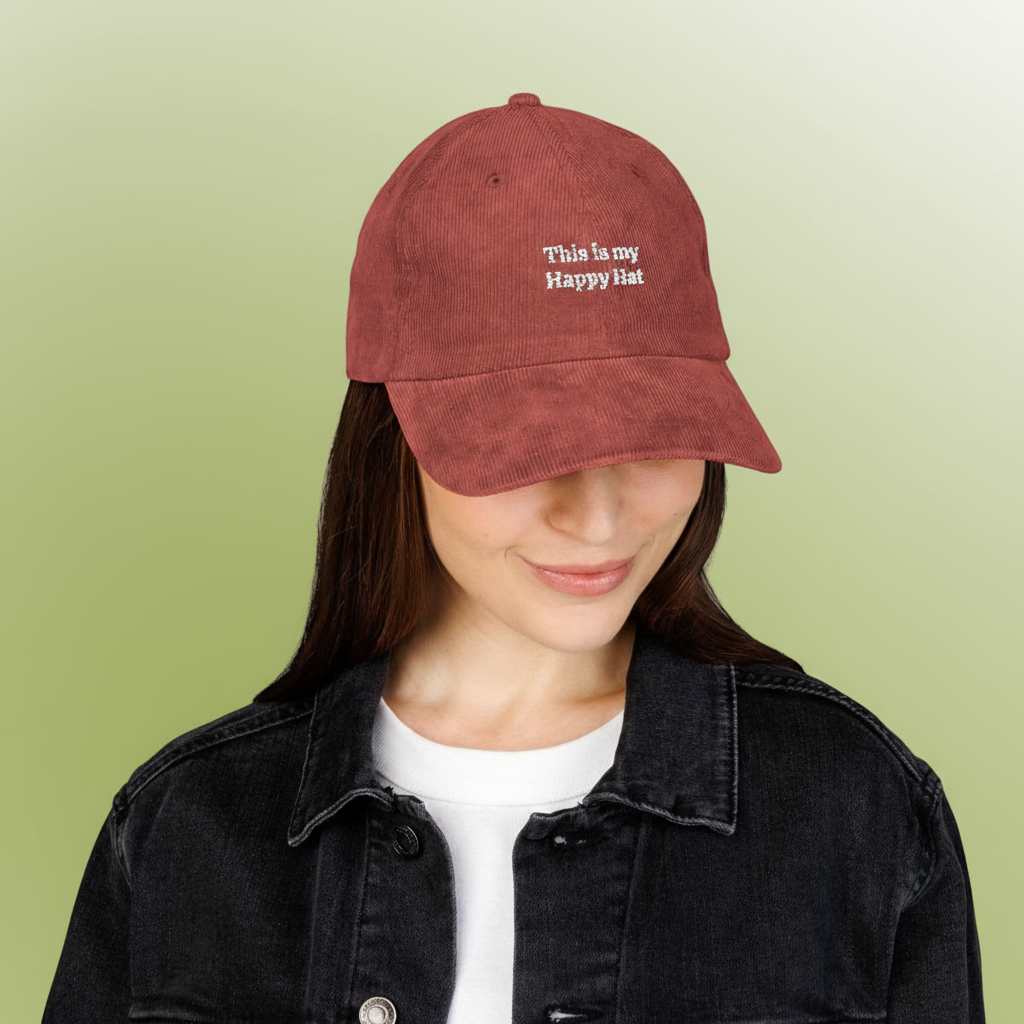 This is my Happy Hat - Vintage Corduroy Cap