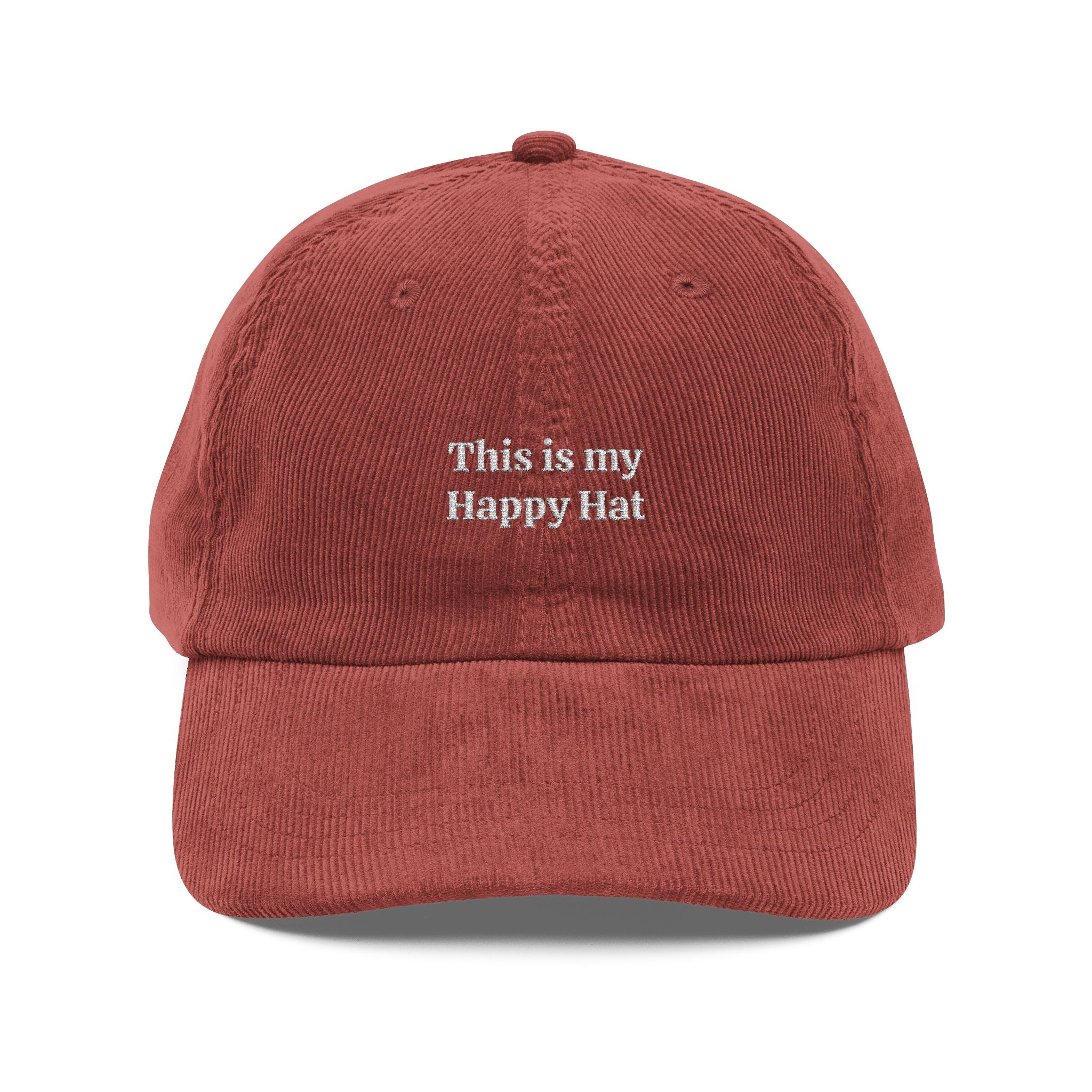 This is my Happy Hat - Vintage Corduroy Cap